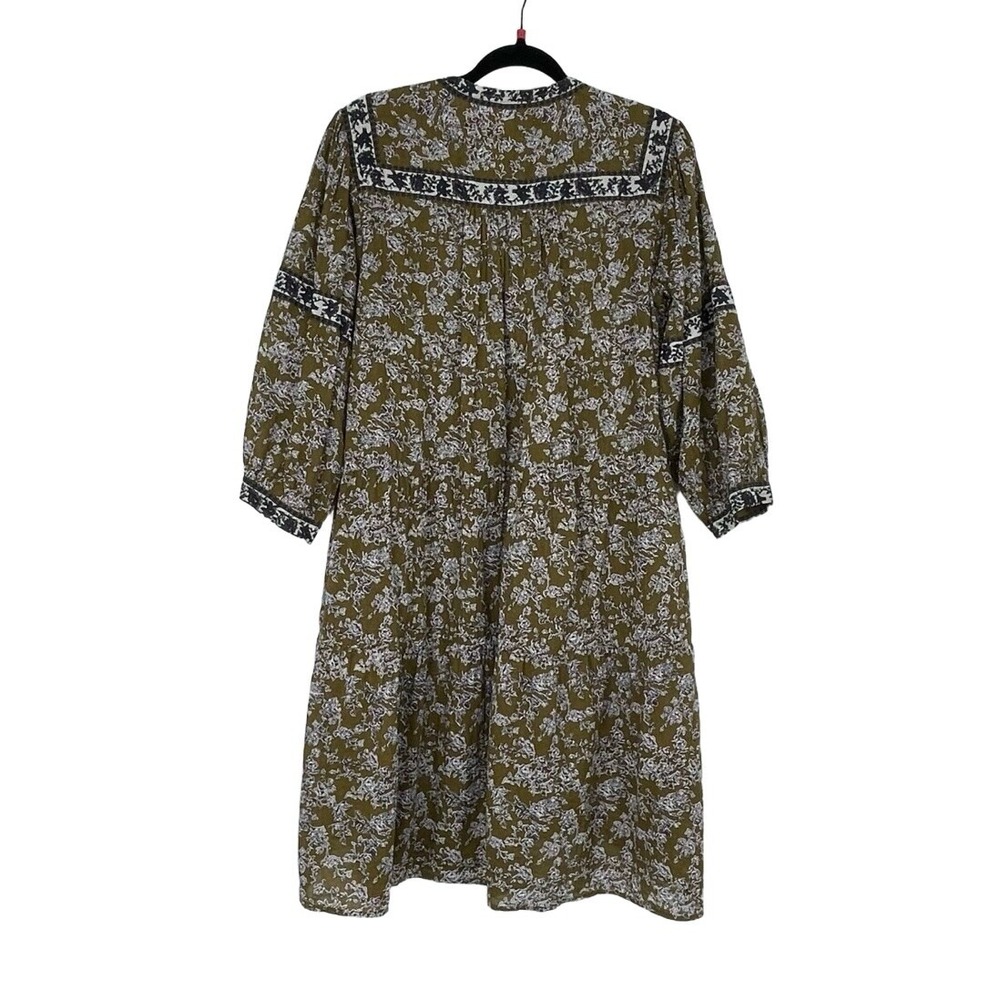 Lola Austraillia Womens 3/4 Sleeve Elevated Indie Boho A-Line Midi Dress Large - Picture 11 of 13
